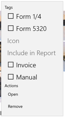 Image of Item File Menu
